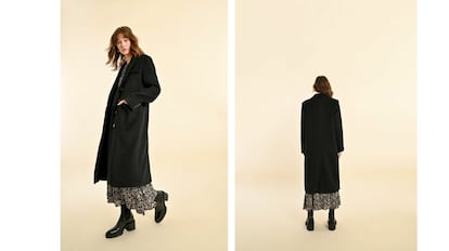 Long wool blend coat from La Redoute.