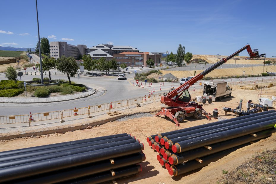 Obras de la ampliación del Hospital General.