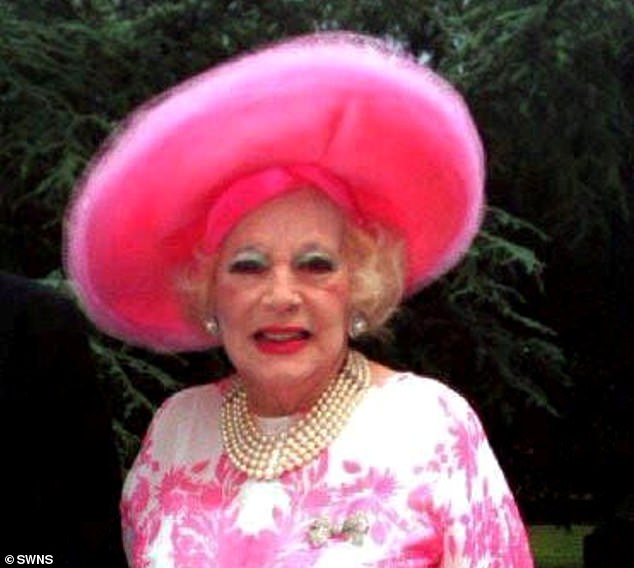 Rain's mother was romance novelist Barbara Cartland, pictured above.