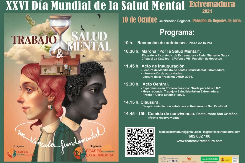 Coria will host the XXVI Meeting of World Mental Health Day