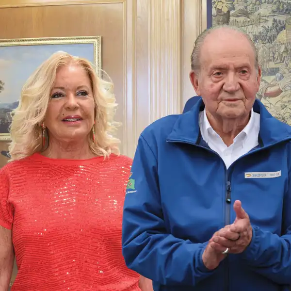 Bárbara Rey, Juan Carlos I and Queen Sofía at the Zarzuela Palace