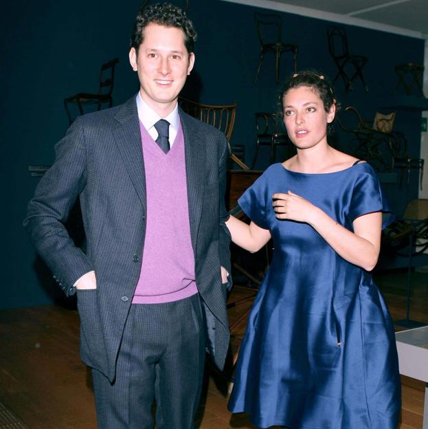 John and Ginevra Elkann, in a retrospective image. 